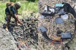 Collage photo of a KDF soldier and a destroyed IED.